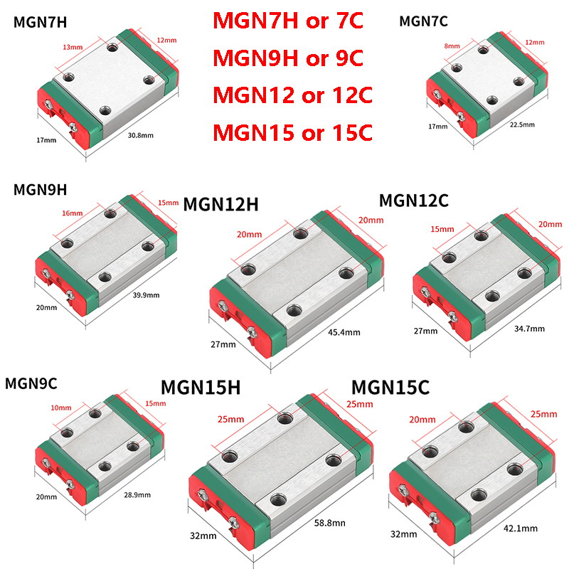 2 peças mgn7c mgn7h mgn9c mgn9 - Linear Rail Mgn12H Set avaliação e preço