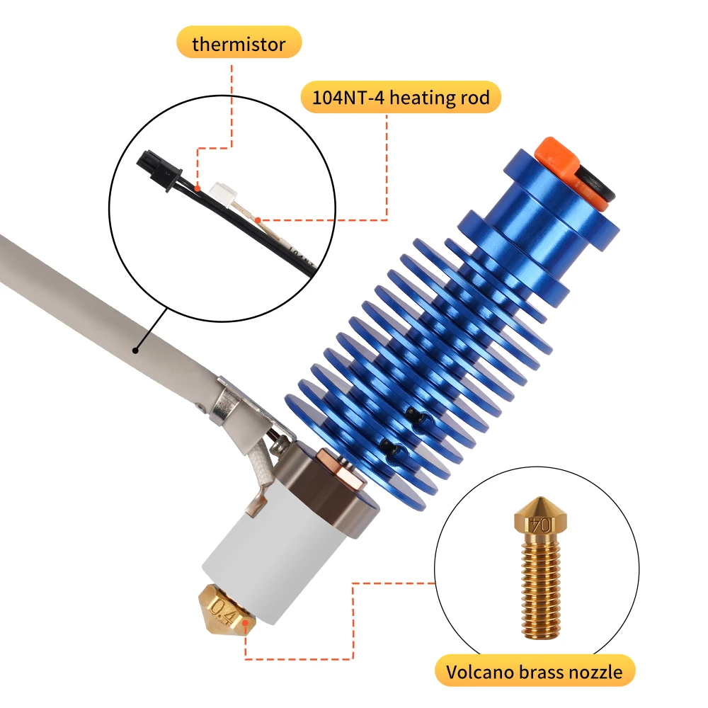 Kit Hotend Volcano 24V 60W par - Corexy 3D Printer Kit avaliação e preço